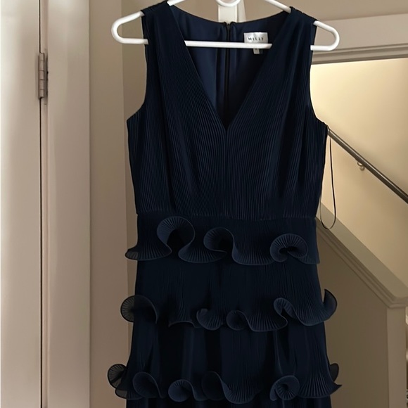 Milly gia chiffon tiered dress. Navy. Only wore once! - Picture 2 of 2